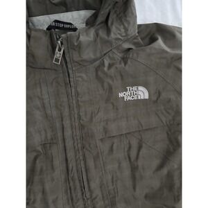 The North Face Women's Hooded Rain Jacket Olive Plaid Windproof Lightweight M